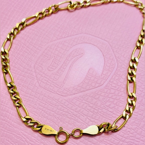 Figaro Gold filled Bracelet - Picture 3 of 3